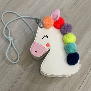 Cat & Jack Unicorn Bag with Colorful Pom-Poms